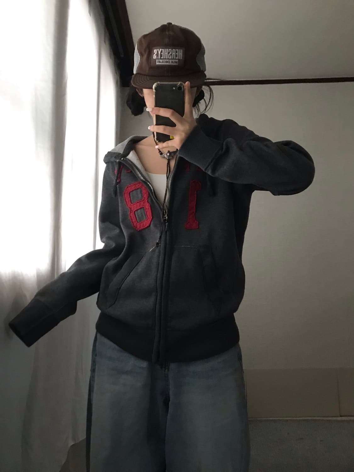 아베크롬비 그레이 후드집업 상품이미지2