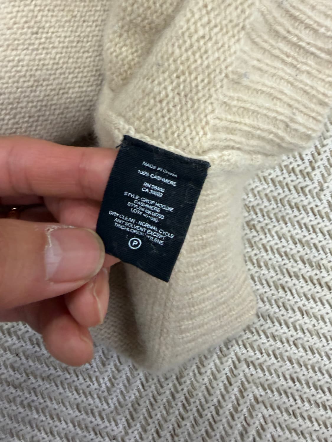 정품) 띠어리 오버핏 크롭 캐시미어100 후드니트 P 상품이미지6