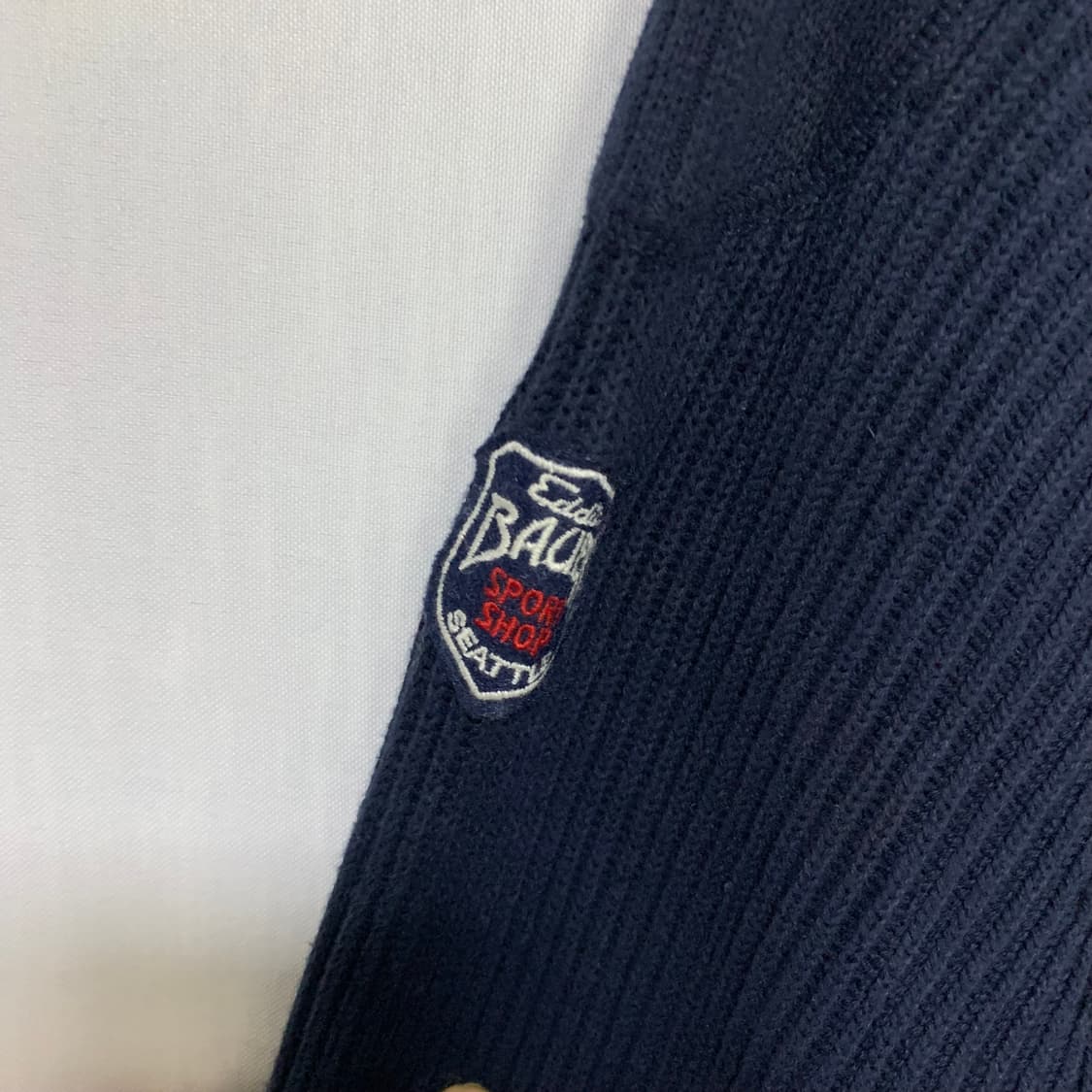 에디바우어 빈티지 반집업 니트 하프집업 스웨터 네이비 L 상품이미지7