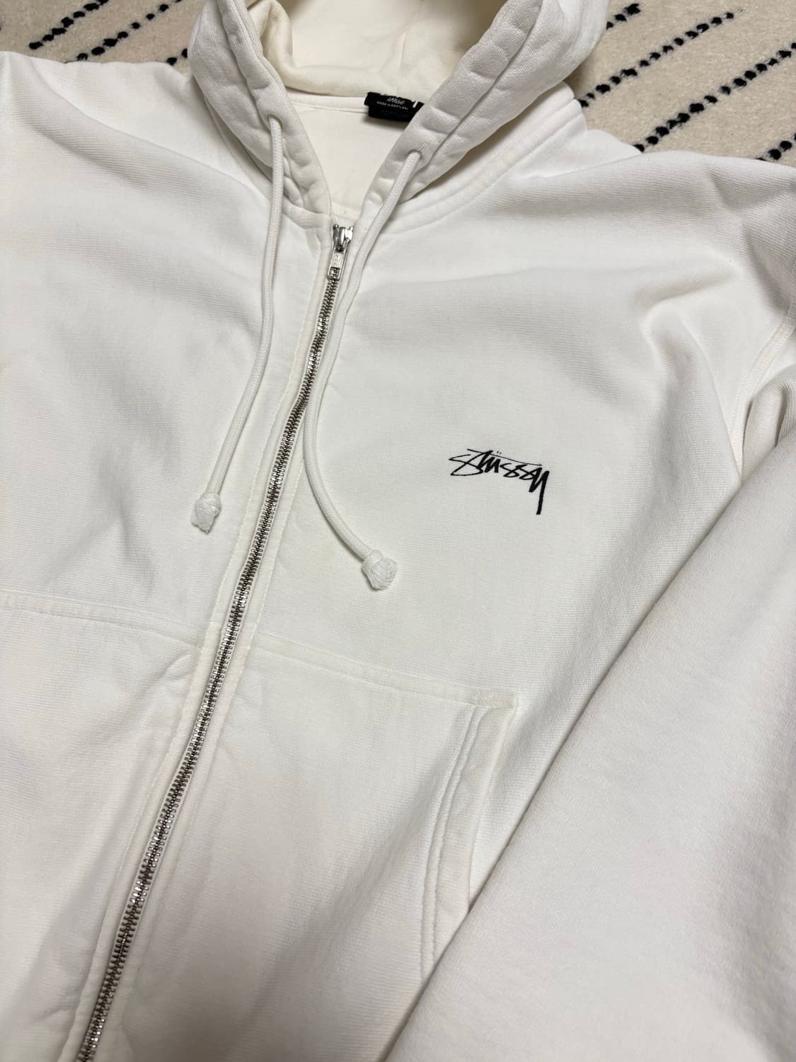 Stussy 후드 집업 화이트 L 상품이미지2