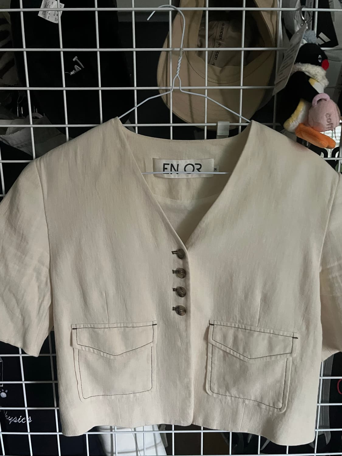 엔오르 SINGLE STITCH DETAILED CROP JACKET 상품이미지3