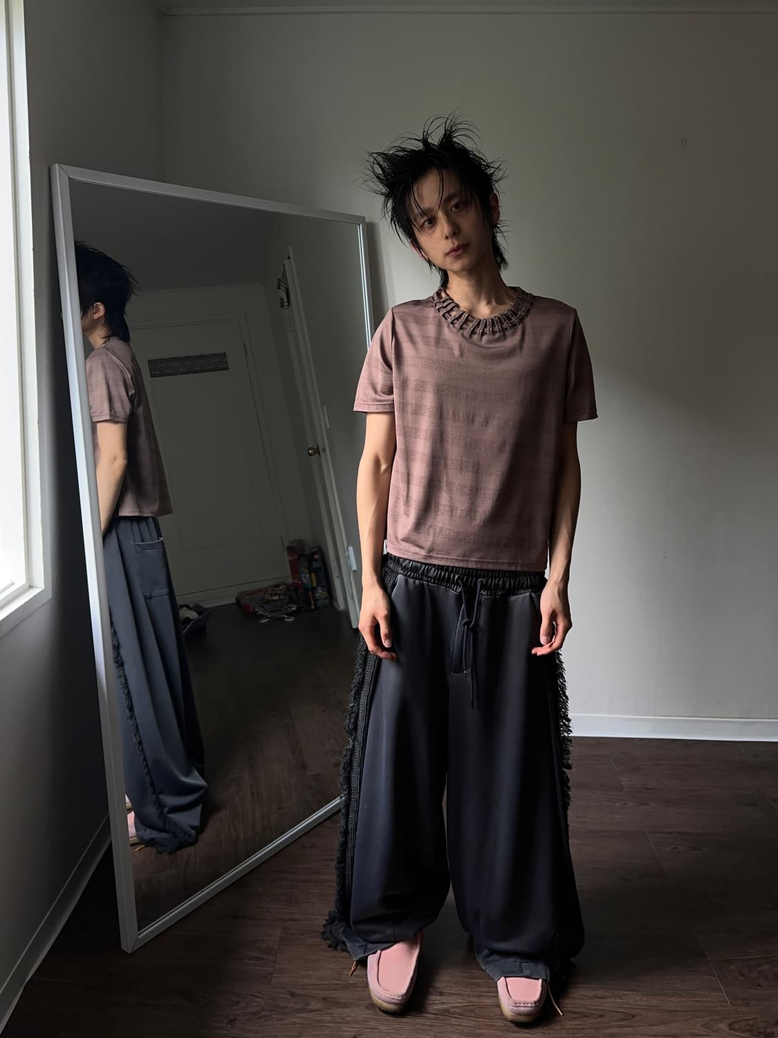 Jaboo 레일 컷아웃 스트라이프 T 상품이미지4