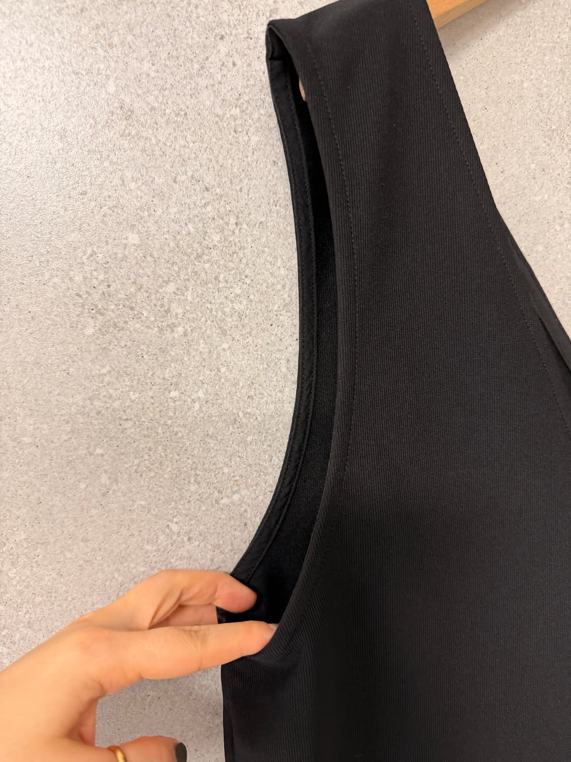 블랙 브이넥 롱 원피스 포켓 상품이미지2