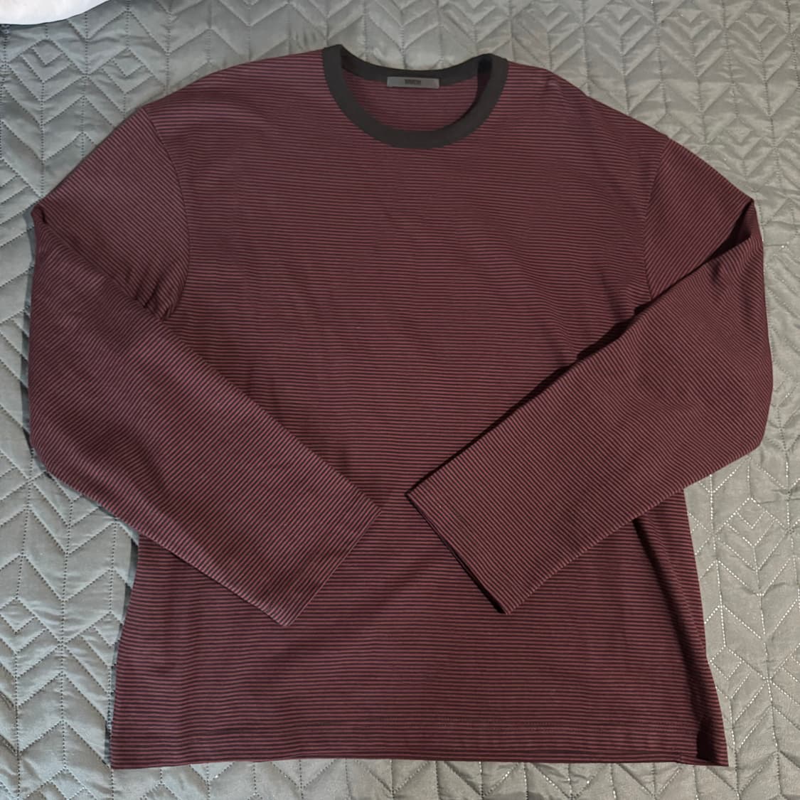 [2] 다이브인 스트라이프 롱슬리브 버건디 상품이미지2