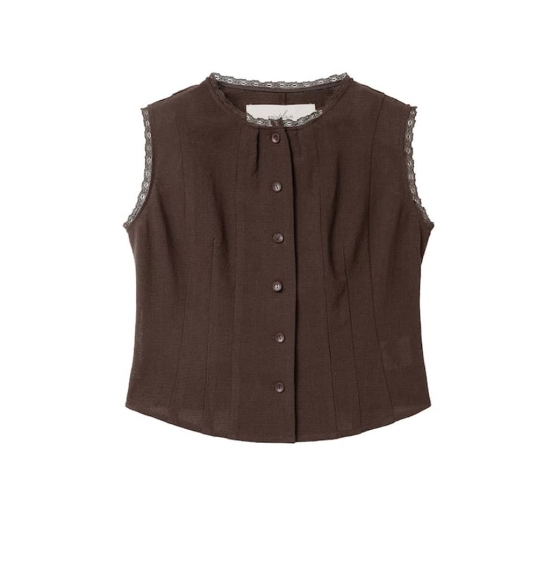 비아플레인 비아 보리스 버튼 베스트 (브라운) 상품이미지3