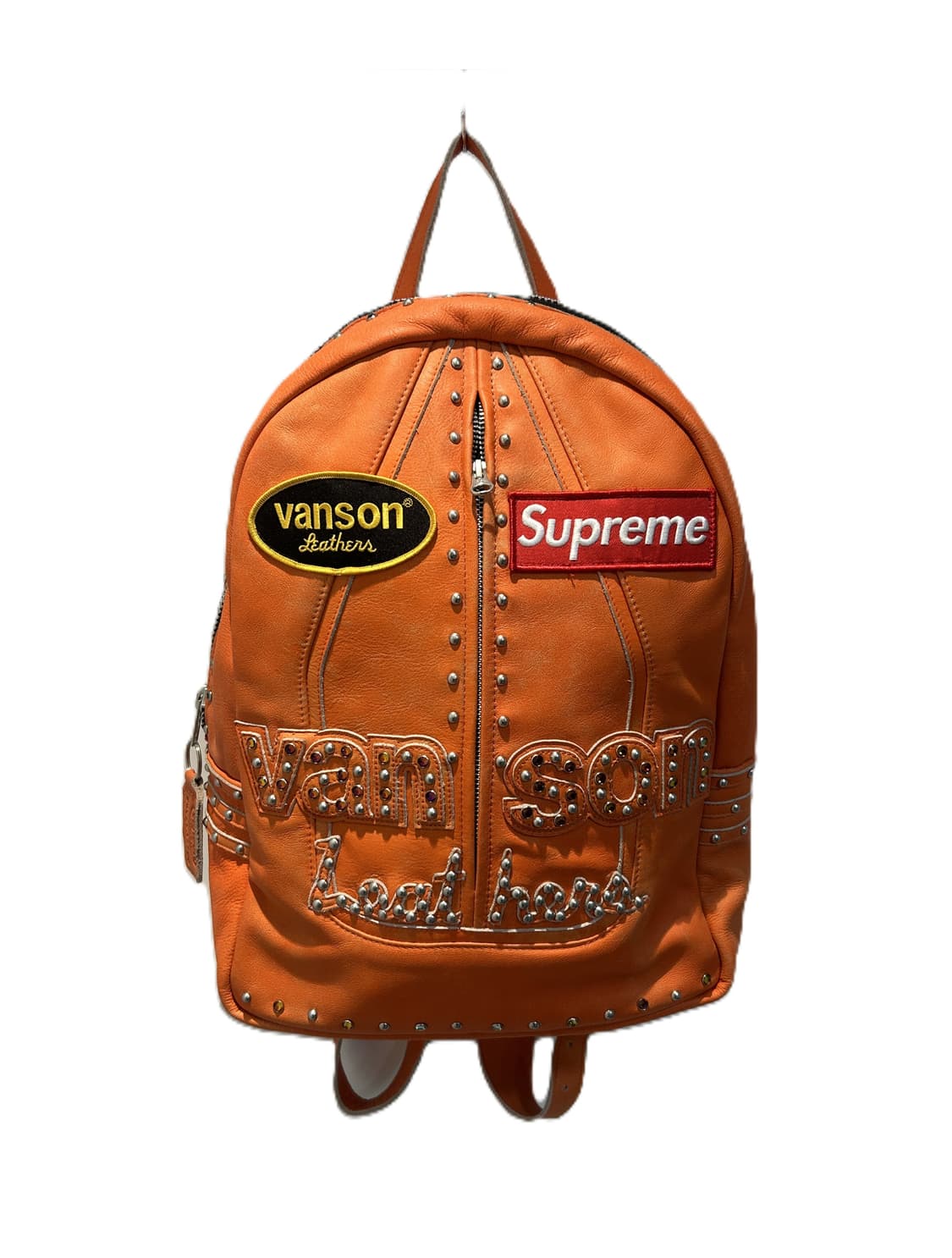 슈프림 x 반슨 레더 스터드 백팩 (오렌지) 상품이미지1