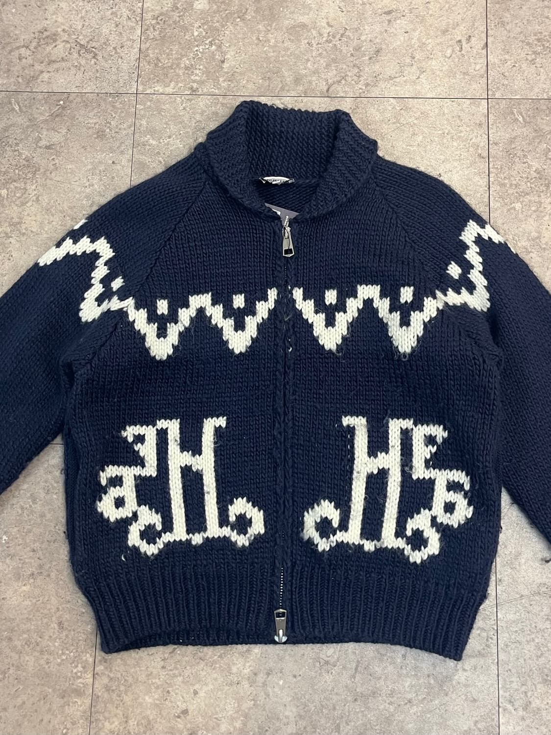 마리떼 프랑소와저버 스웨터 투웨이 집업 네이비 S #csz2798 상품이미지5