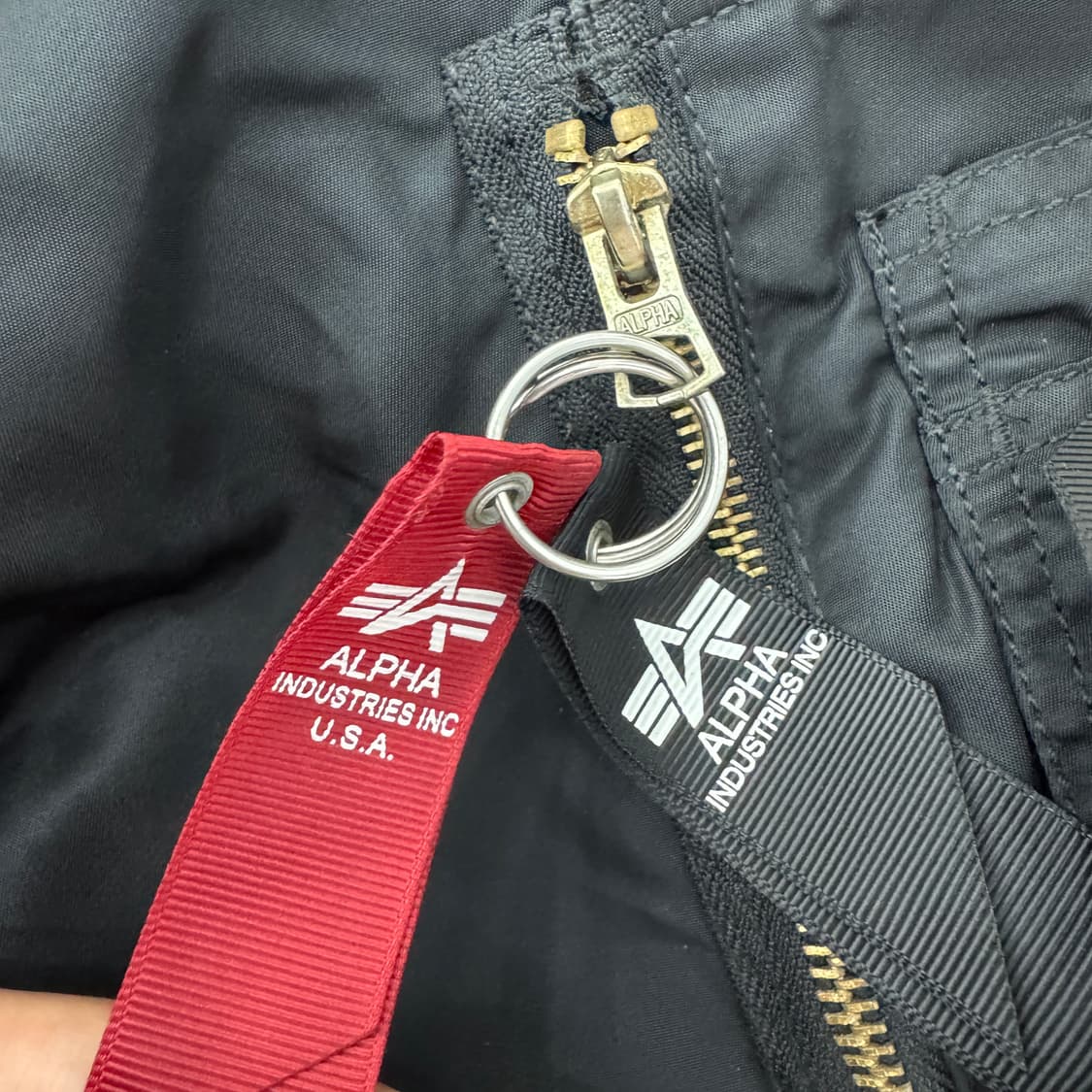 2XL 알파인더스트리 레귤러핏 블랙 MA-1 항공점퍼 자켓  상품이미지4