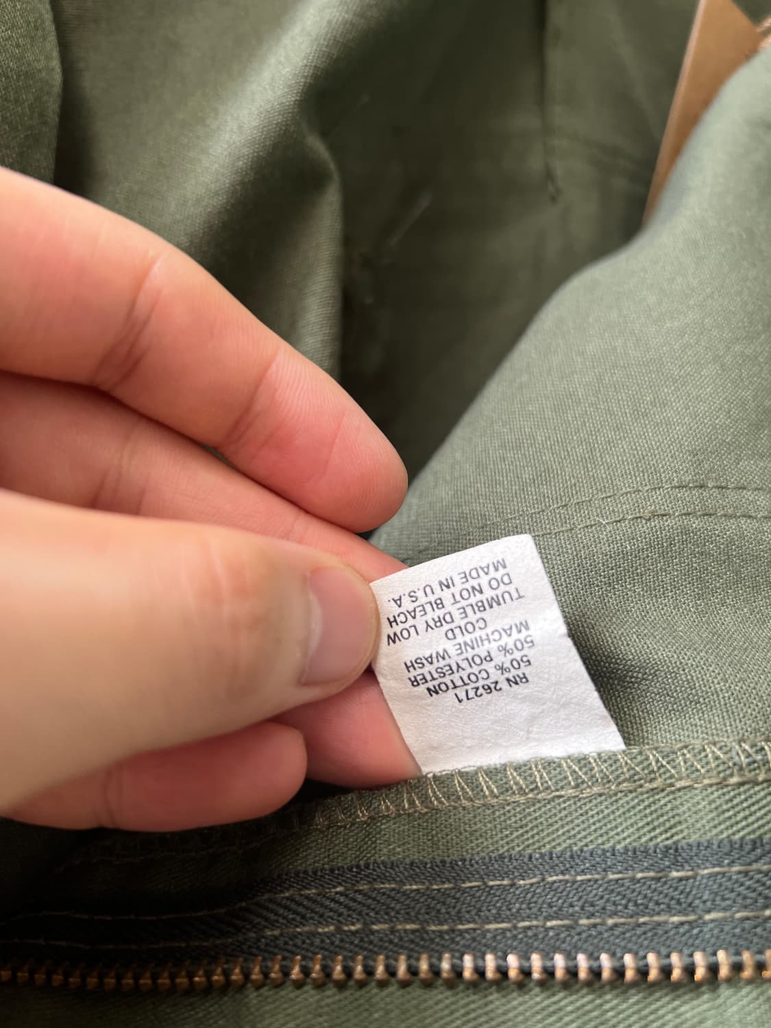 [36]90's Made in USA 올리브 그린 퍼티그 팬츠 상품이미지6