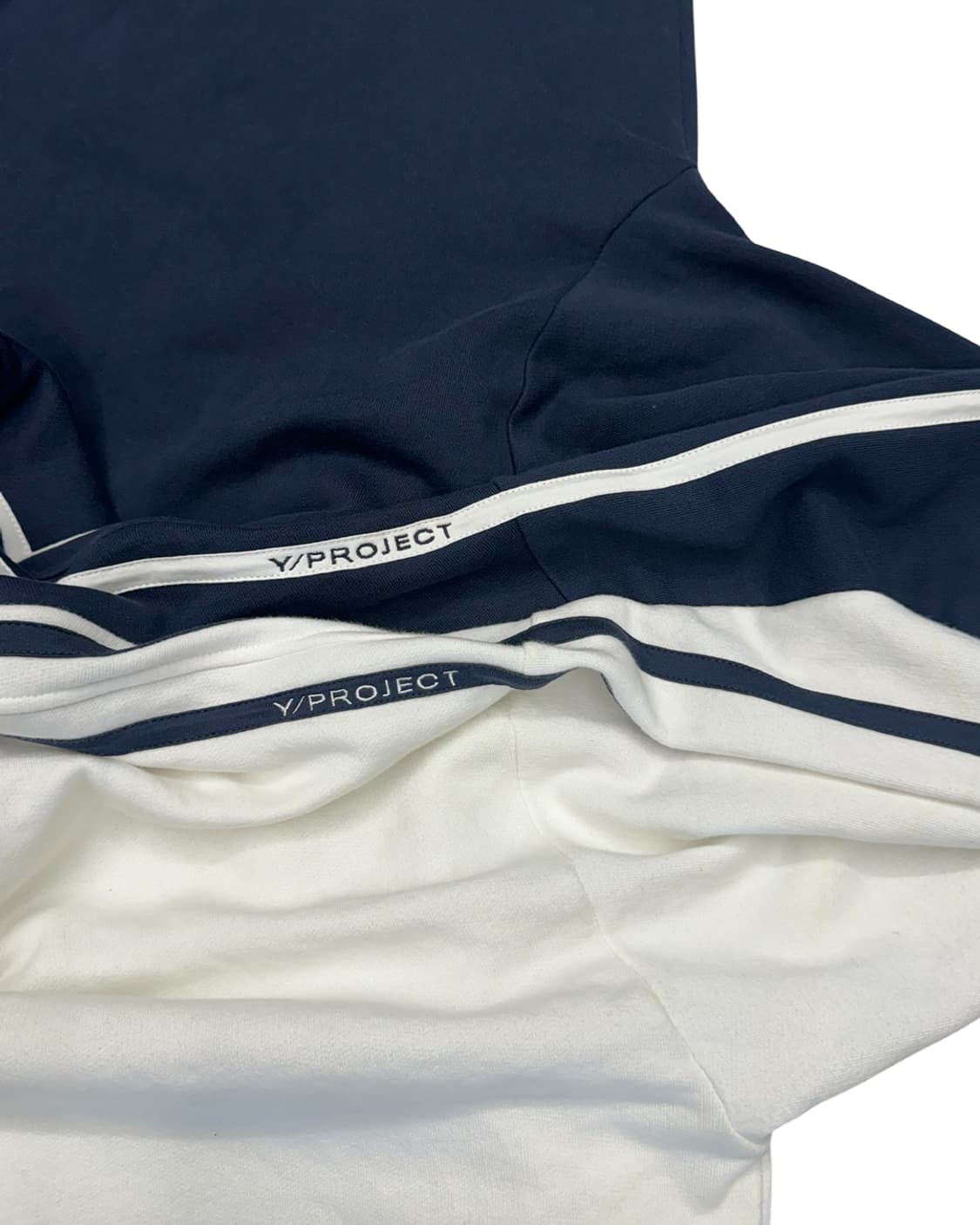 와이프로젝트 18AW 더블 레이어 스웻셔츠 네이비 & 화이트 상품이미지8