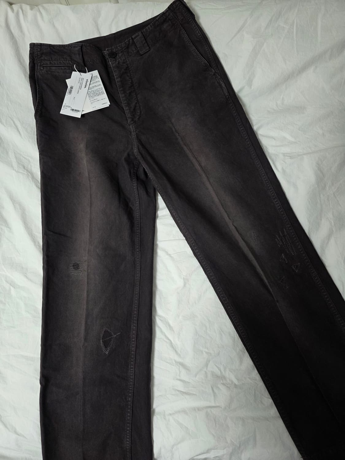 [2] 비즈빔 24AW 와이드 치노 크래쉬 블랙 새상품 상품이미지1