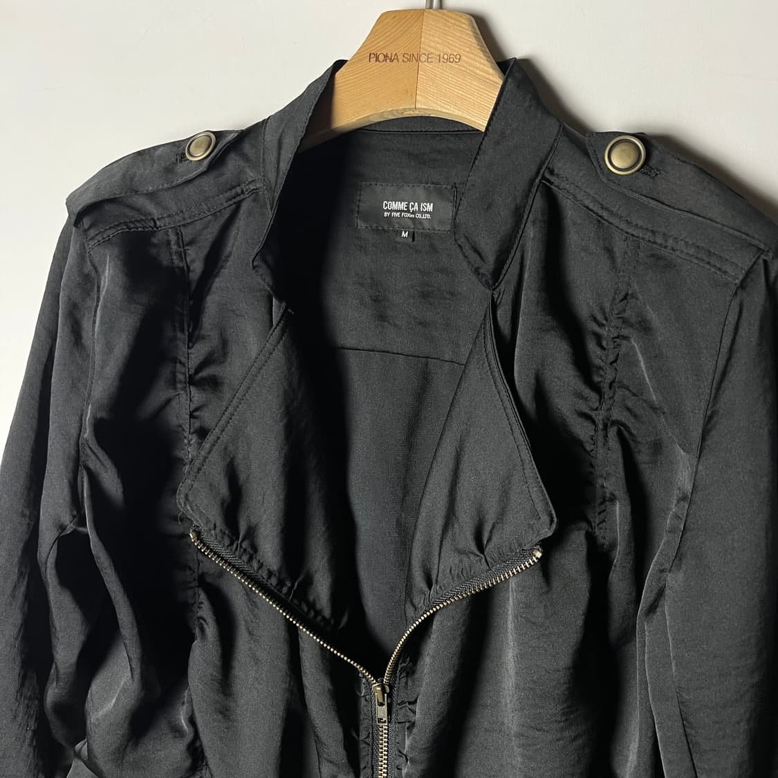 [Comme Ca Ism] 새틴 셔링 집업자켓 상품이미지2