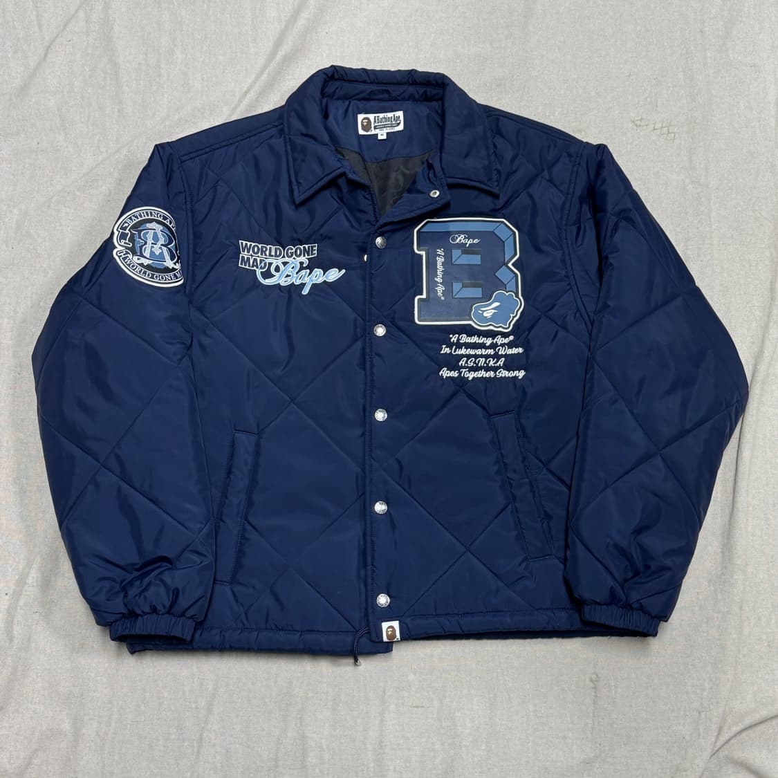 베이프 패치 퀼팅 점퍼 M(105) 상품이미지1