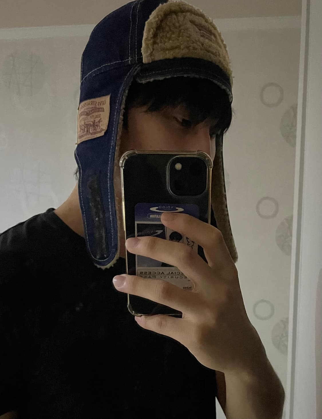 vintage Levi‘s(리바이스) 1850 모자 데님 쉐르파 트루퍼햇 상품이미지3