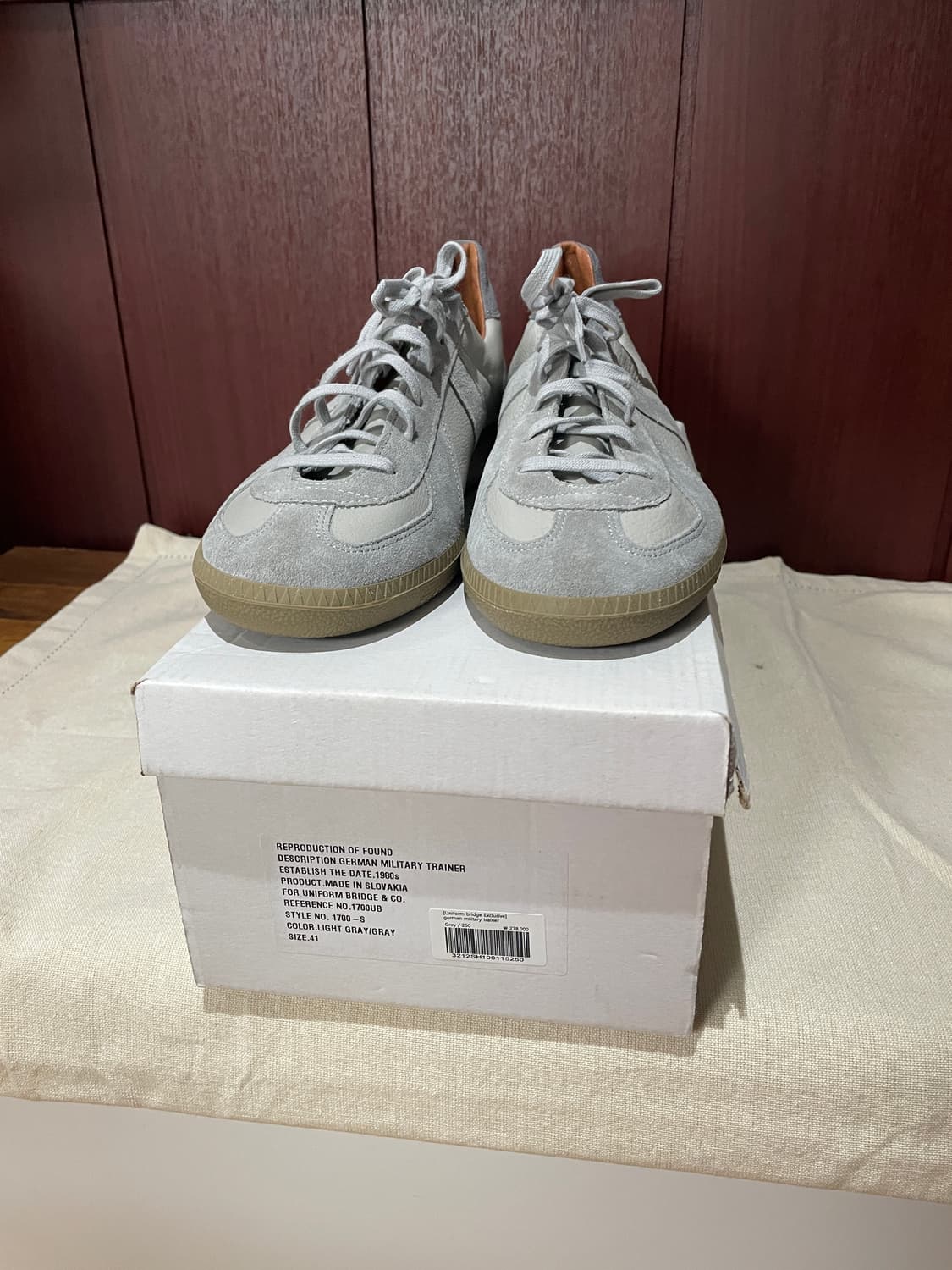 리프로덕션 오브 파운드 독일군 스니커즈 1700L 라이트 그레이 41 상품이미지1