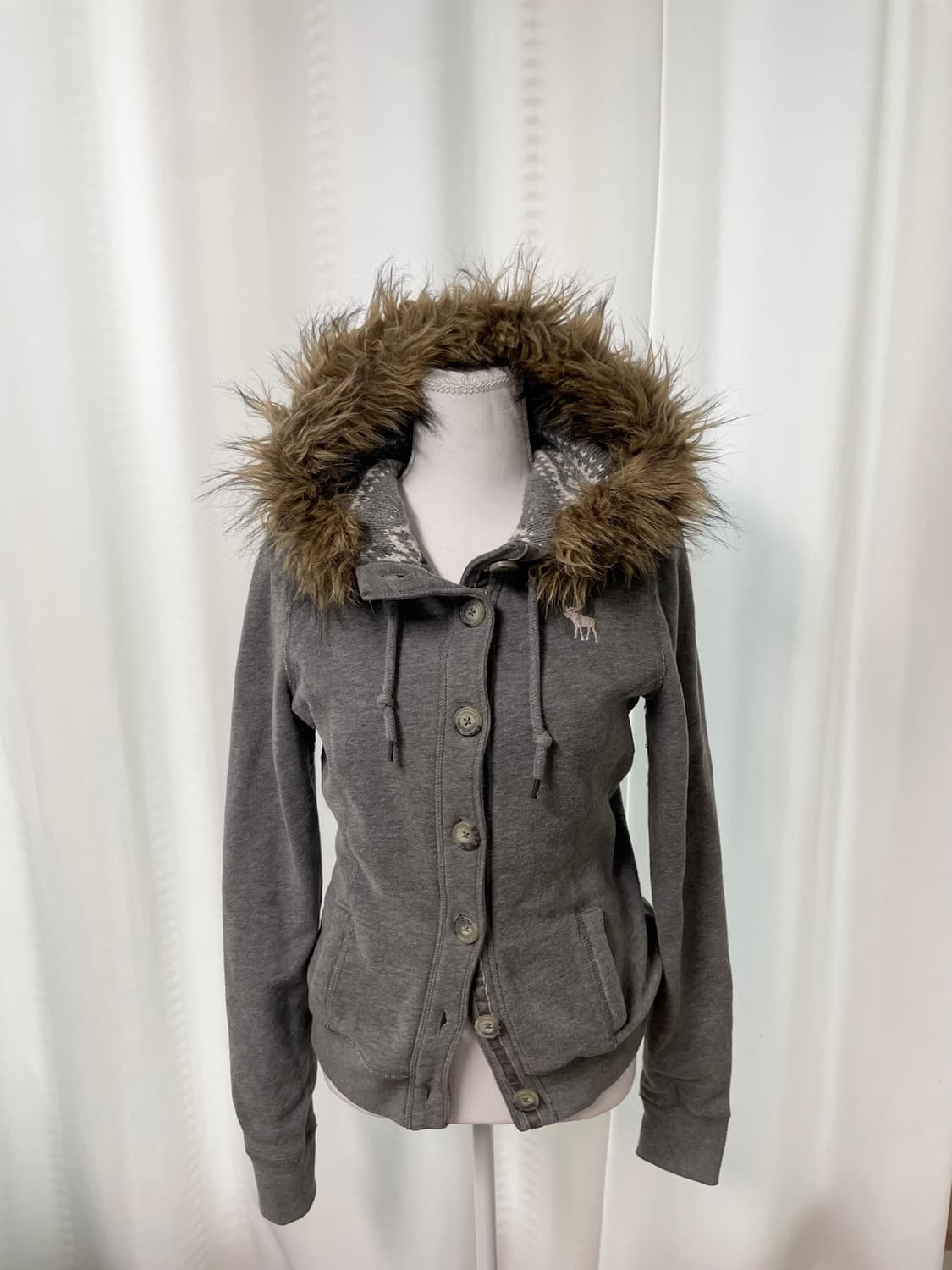 아베크롬비 울프죠 노르딕니트 안감 후드집업 [유일매물] 상품이미지1