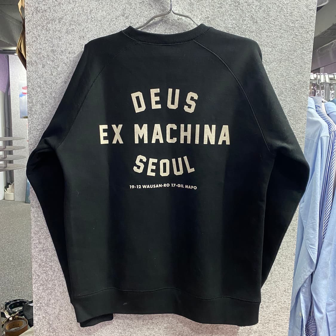 데우스 엑스 마키나 서울 아드레스 크루넥 블랙 맨투맨 B3602 상품이미지6