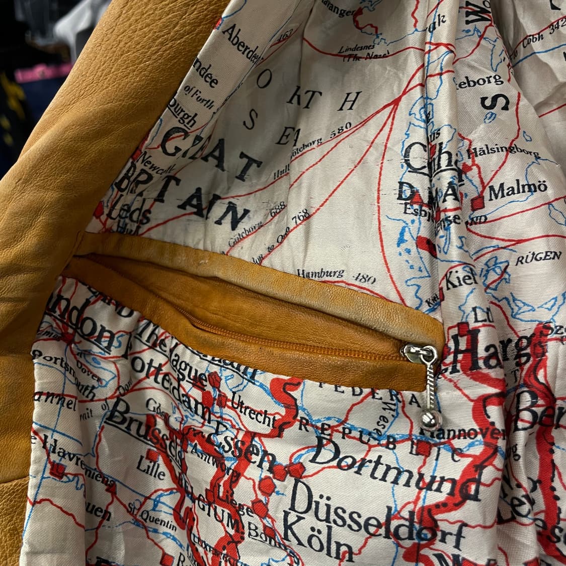 90s USA 빈티지 포켓 리얼레더 자켓 상품이미지7