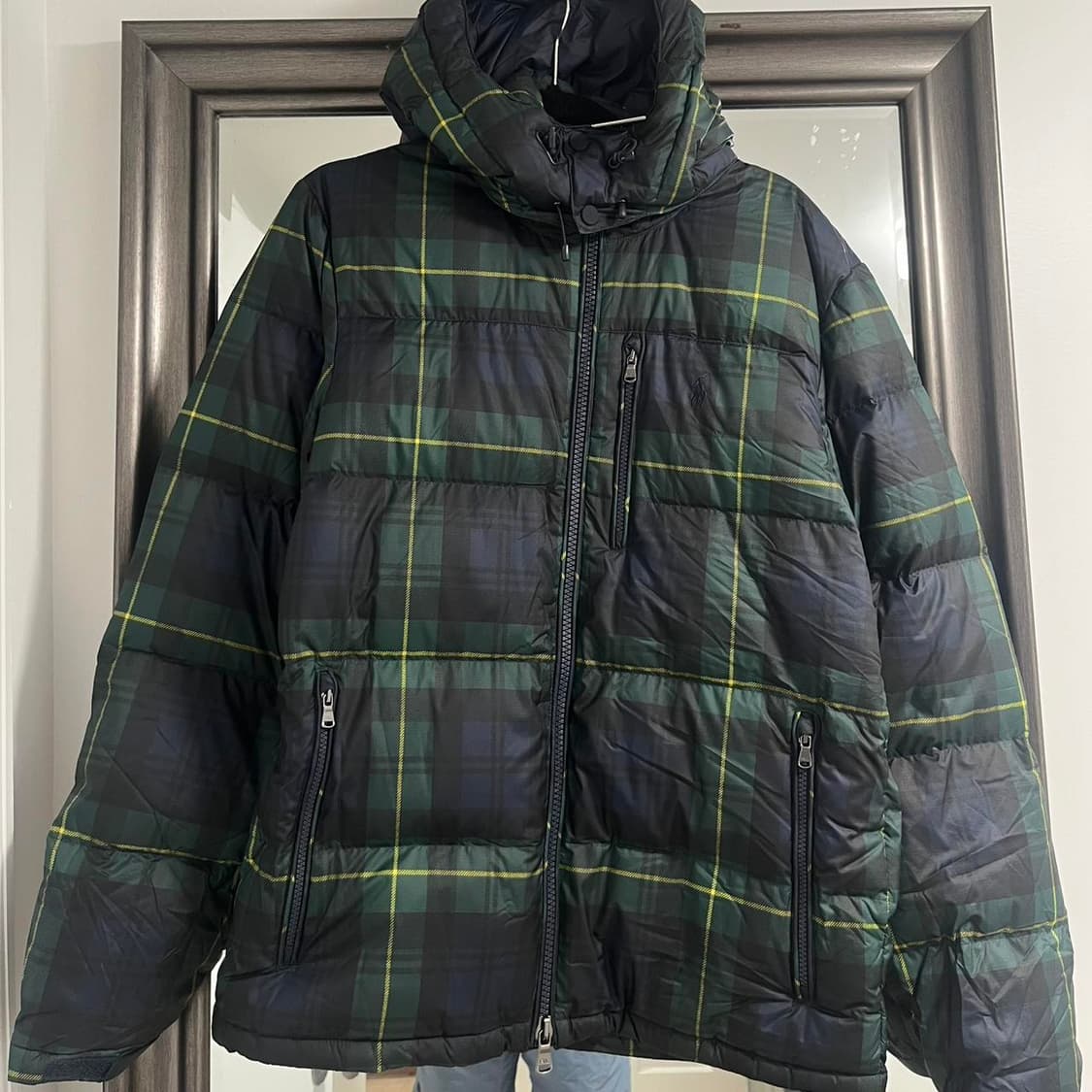 20s 폴로 랄프로렌 타탄 체크 다운 패딩 자켓 상품이미지1