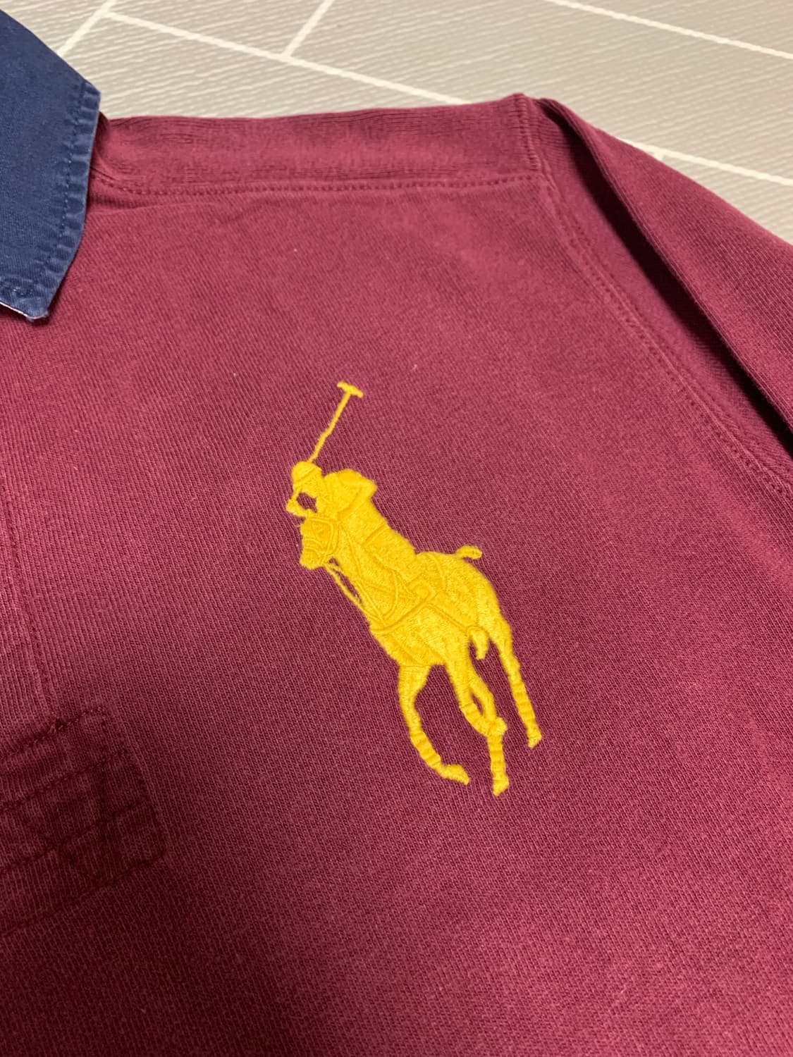 폴로 빅포니 긴팔 럭비티 버건디 상품이미지3