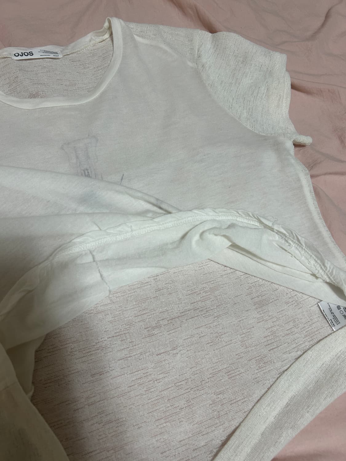 오호스 Sheer Knit Half Top / Ivory 상품이미지8