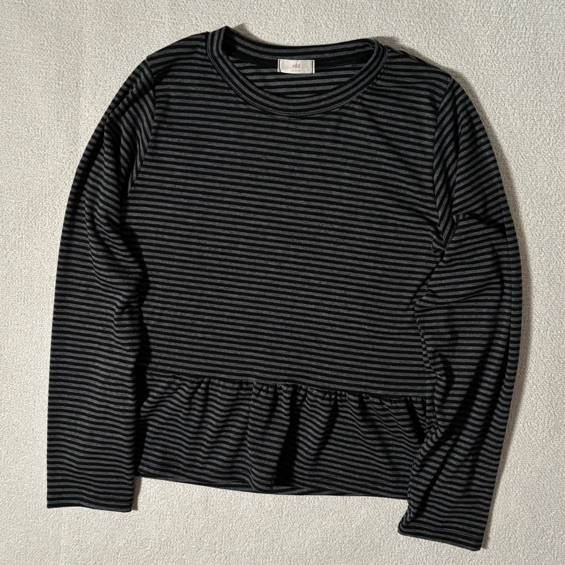 보세 스트라이프 이너 하단 프릴 탑 상품이미지1