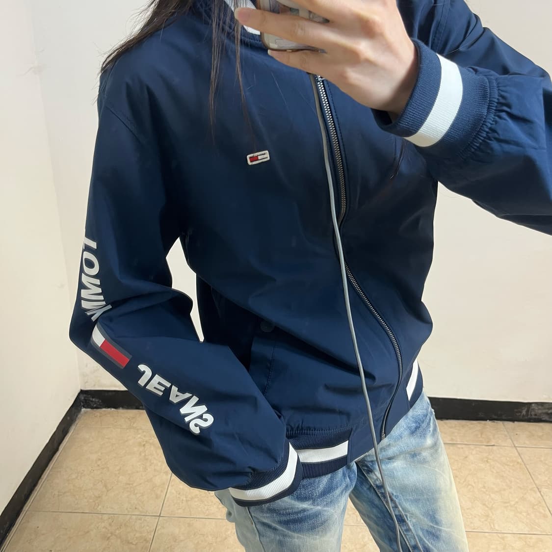 Tommy Hilfiger navy windbreaker blouson 상품이미지3