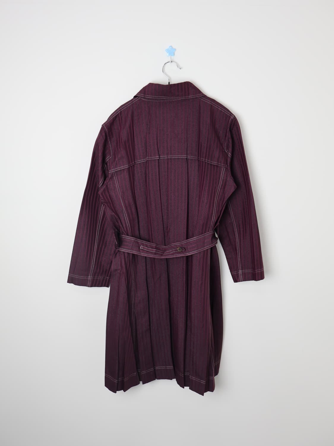 Issey Miyake Pleated Stripe Coat Dress 상품이미지2