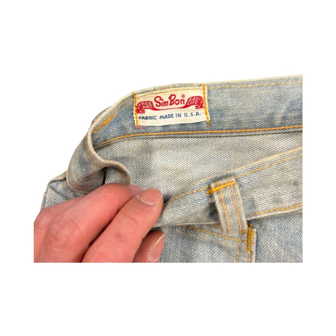 W-M) 빈티지 USA 워시드 라이트블루 부츠컷 데님팬츠 BD-052 상품이미지6