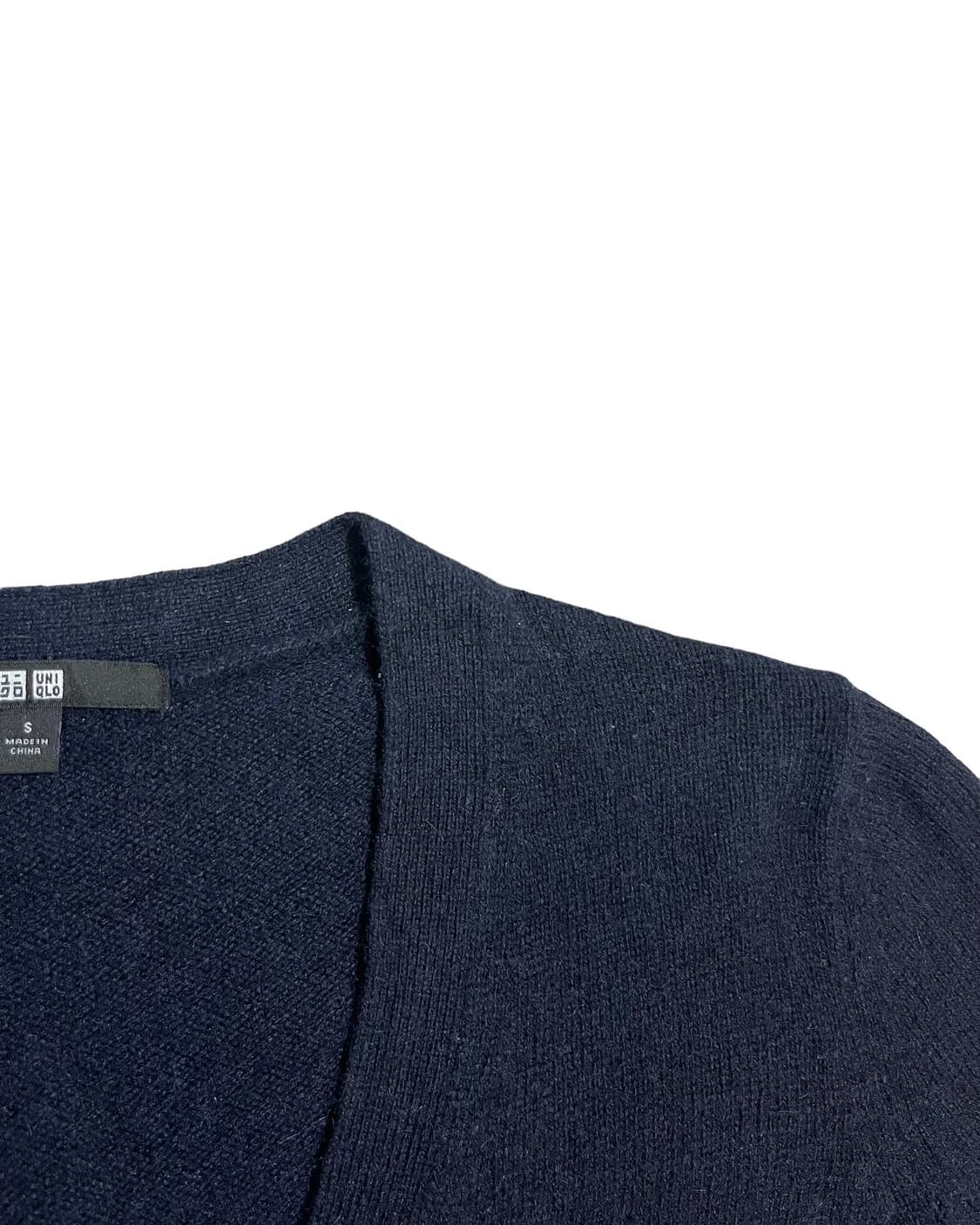 [S] 유니클로 JPN 램스 울 가디건 블랙 상품이미지4