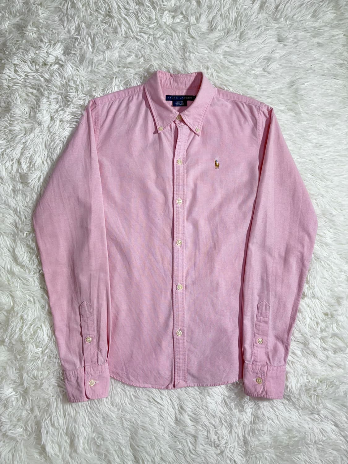폴로 랄프로렌 핑크 멀티포니 솔리드 셔츠  상품이미지2