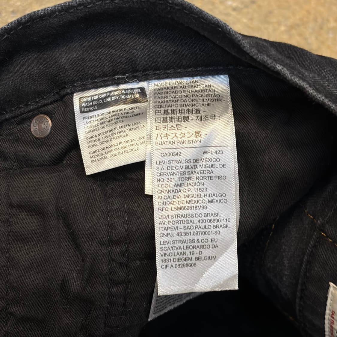 미국 빈티지 리바이스 511 스판 블랙진 흑청 청바지 상품이미지5