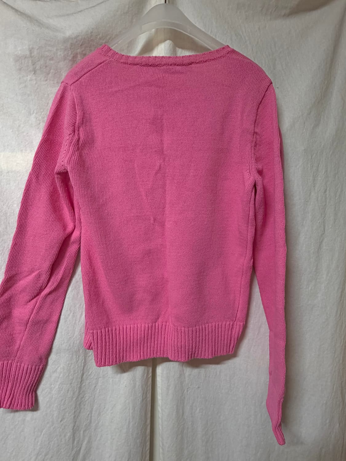 더오픈프로덕트 오픈와이와이 핑크 브이넥니트 상품이미지2