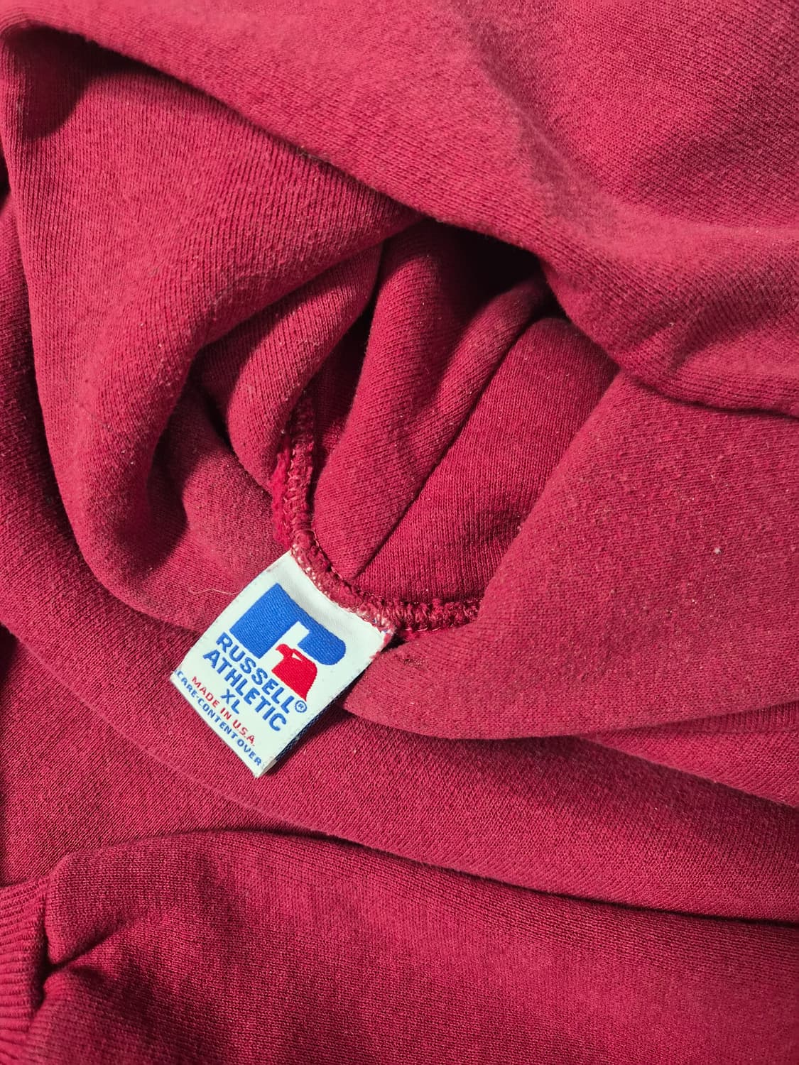 90's 빈티지 러셀 후드 페이디드 레드 상품이미지2