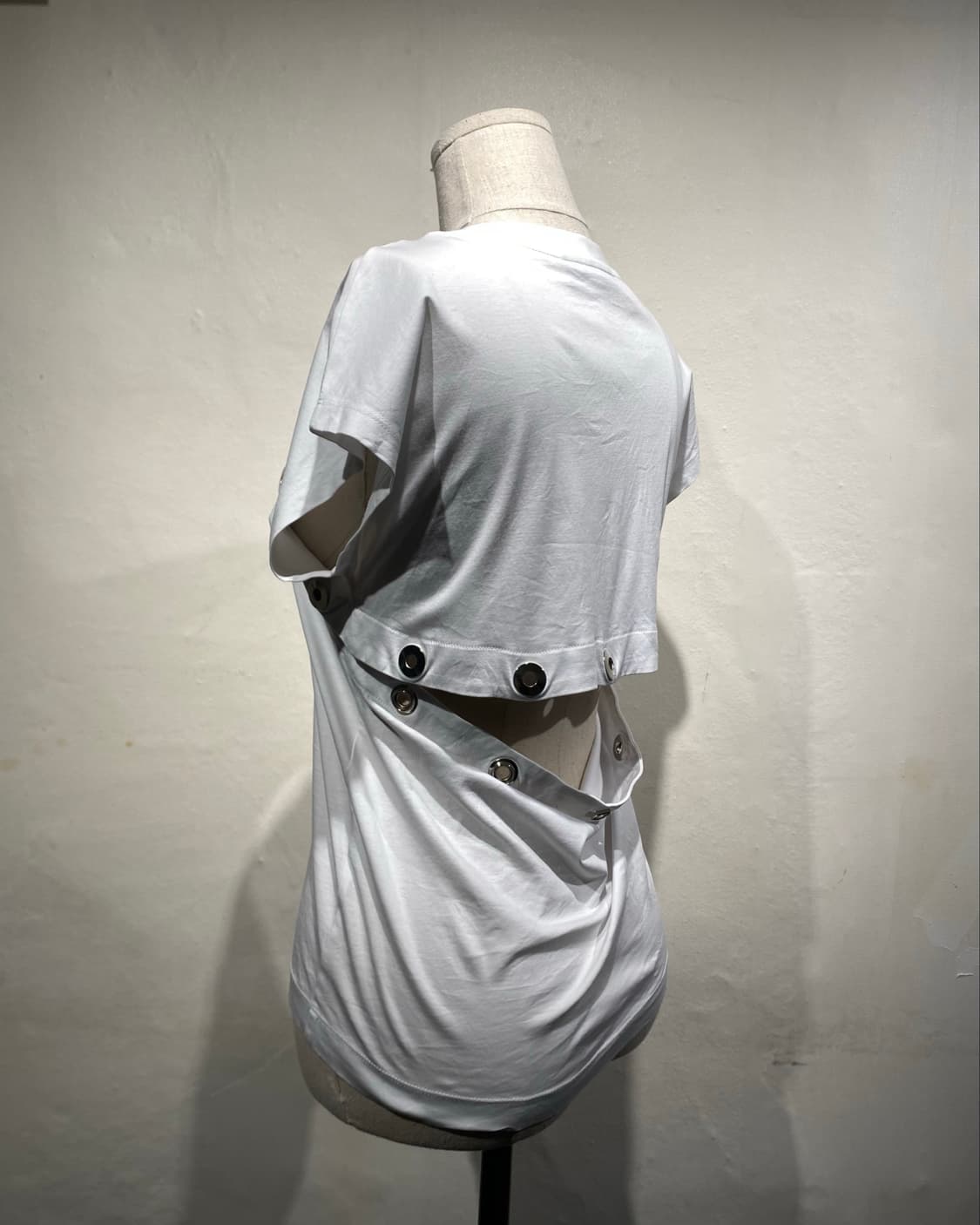 ”DISEL“ Diesel white button-detailed t-s 상품이미지3