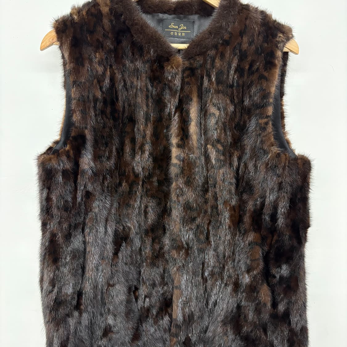 호피 밍크 조끼 여/L 상품이미지2
