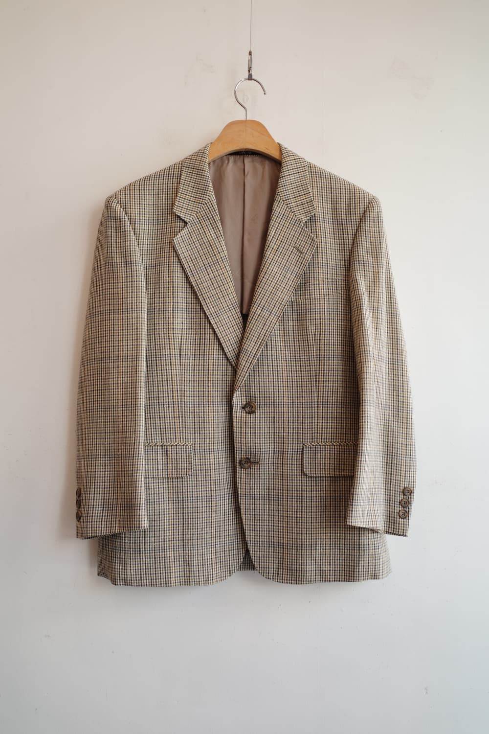 DAKS 닥스 울&리넨 체크패턴 자켓  상품이미지1