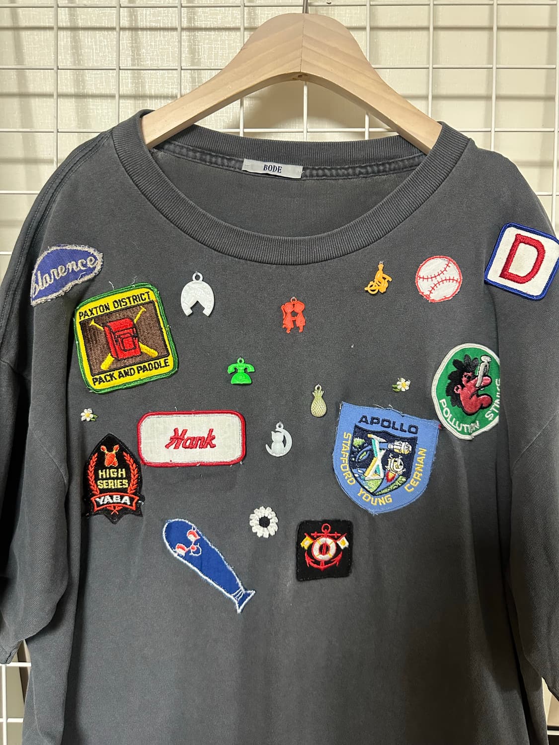 Bode one of a kind 빈티지 패치 참 티셔츠 보디  상품이미지2