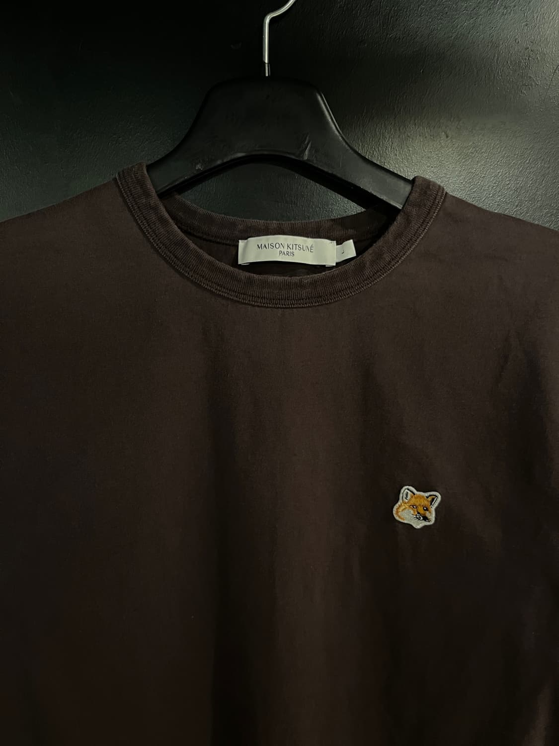 메종키츠네 폭스 헤드 초콜릿 반팔 티셔츠 상품이미지3
