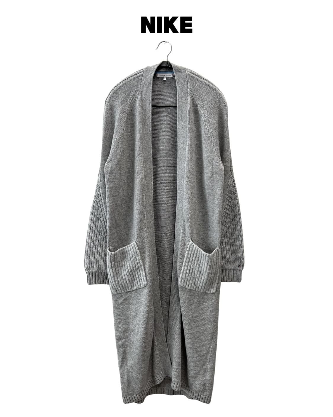 타미힐피거 롱 니트 가디건 그레이 상품이미지1