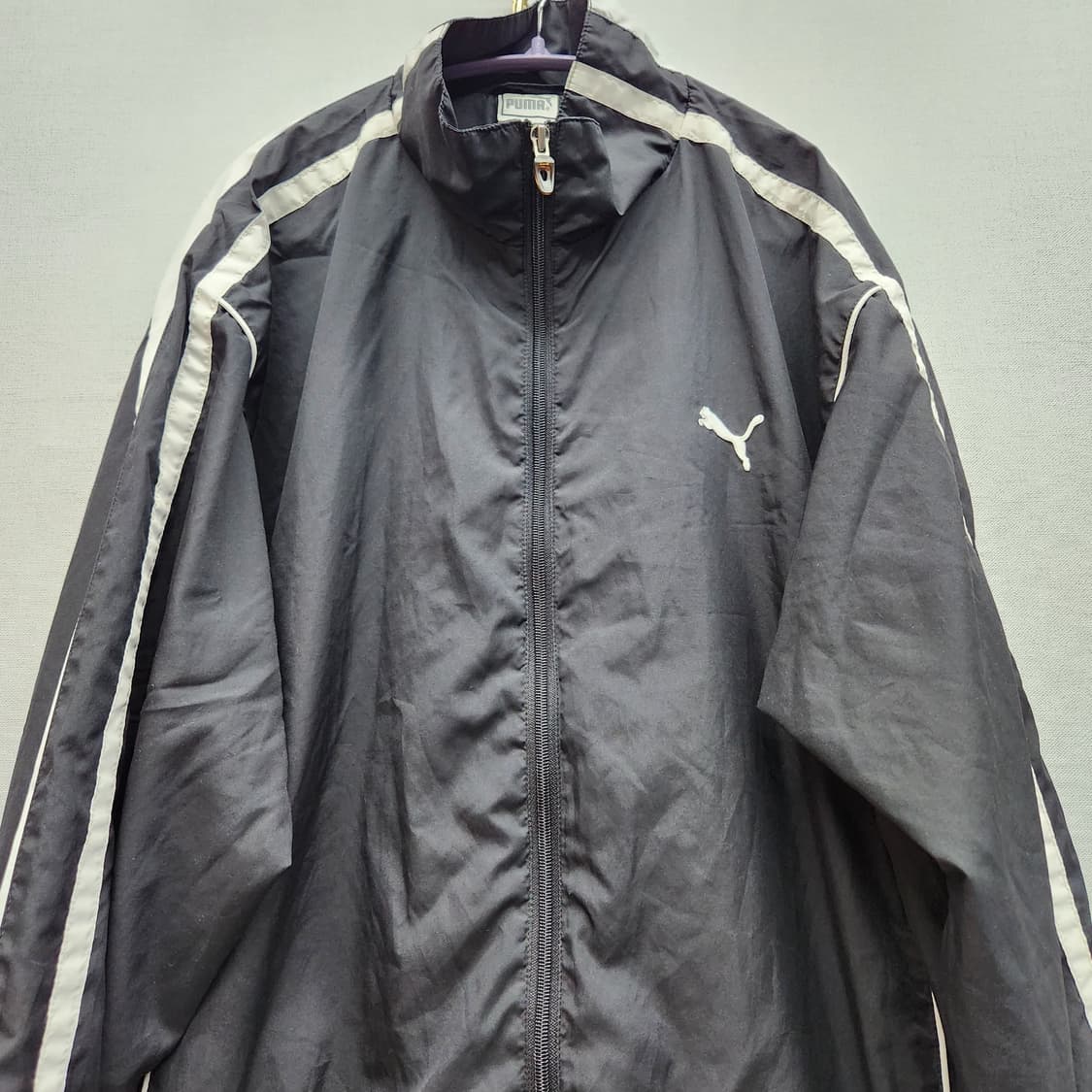 올드스쿨 푸마 사이드라인 로고 바람막이 L(XL) 상품이미지2