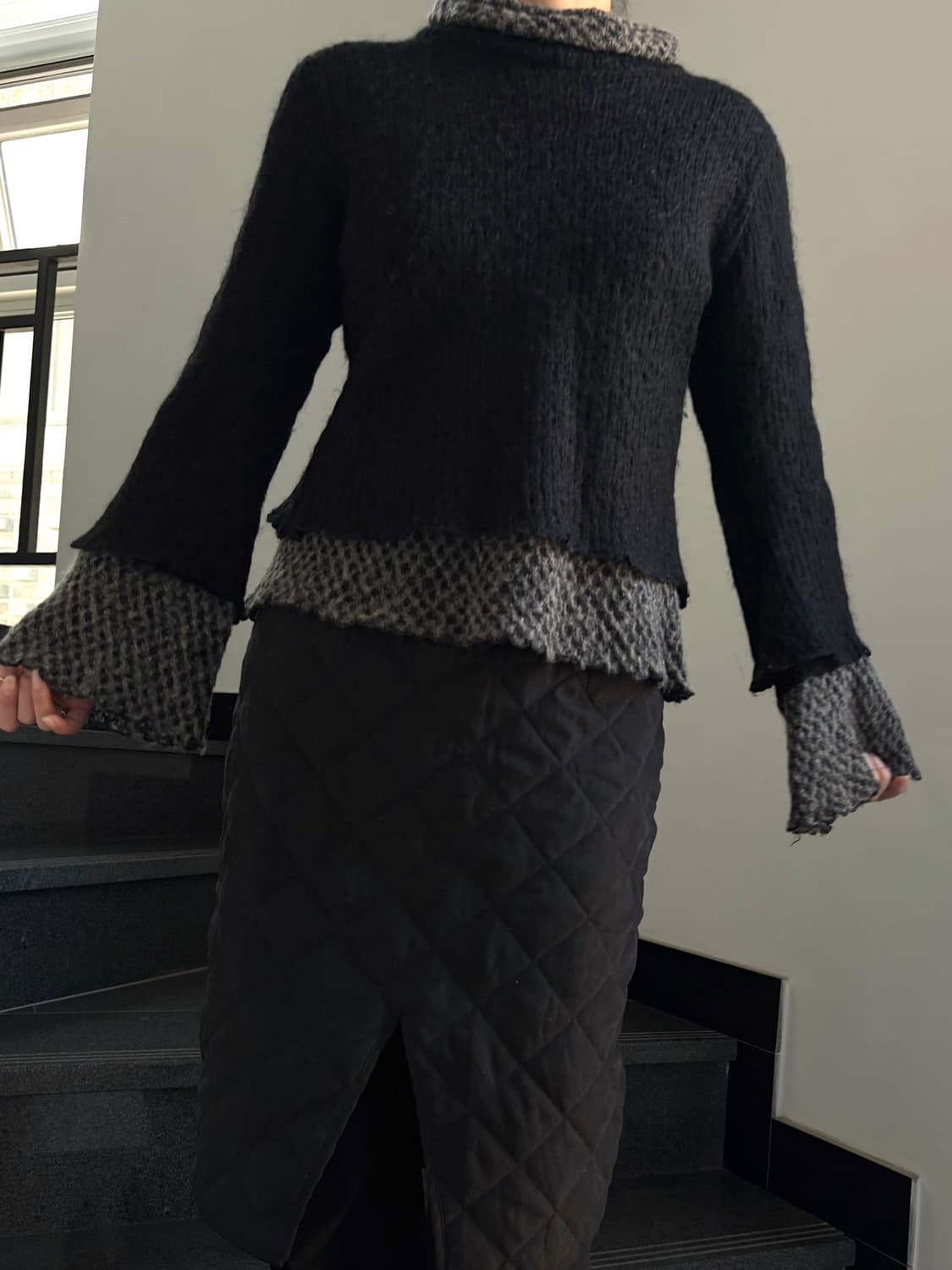 레이어드 폴라 니트 상품이미지1