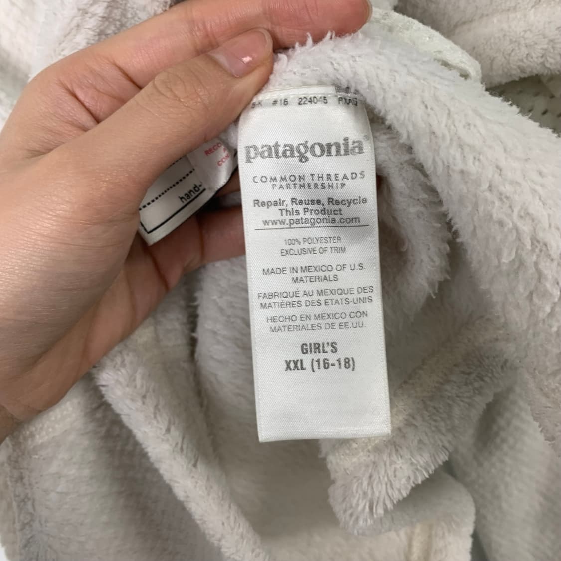 파타고니아 아이보리 신칠라 플리스 스냅티 상품이미지4