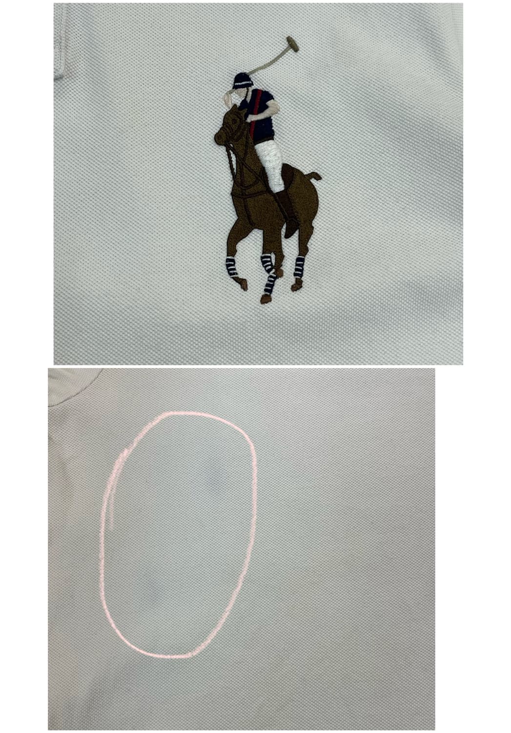 폴로 랄프로렌 빅포니 반팔 카라티 화이트 L #csz3833 상품이미지5