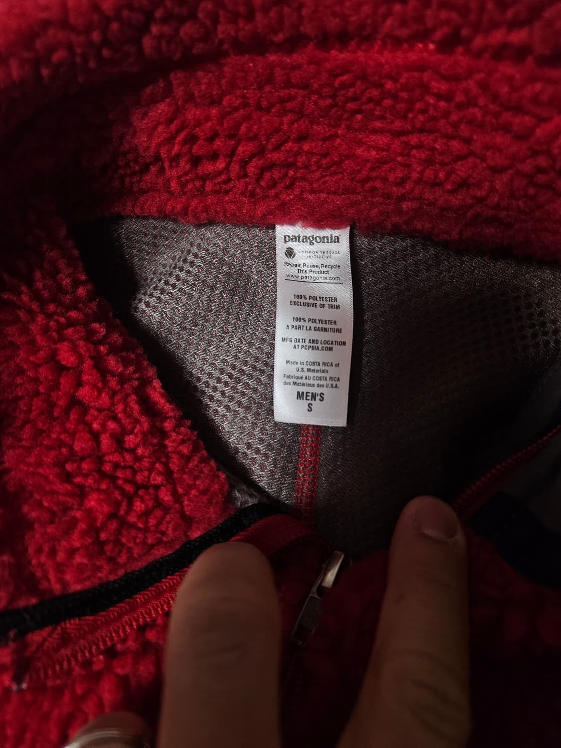 파타고니아 레트로 자켓 딥파일 레드 S 상품이미지5