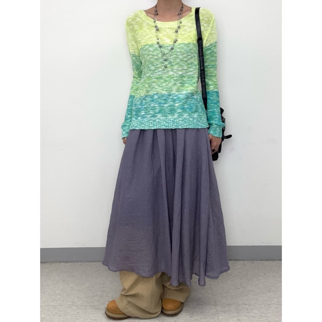 빈티지 네온 그린 니트 상품이미지2