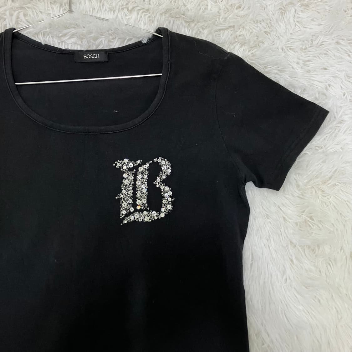 빈티지 블랙 비즈 테일러 반팔 o-1005 y2k 스트릿 갸루 펑키 일본 상품이미지3