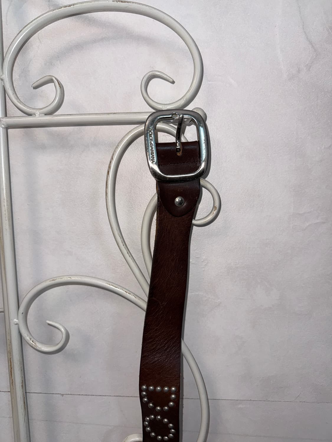 Dolce & Gabbana brown stud logo belt 상품이미지5