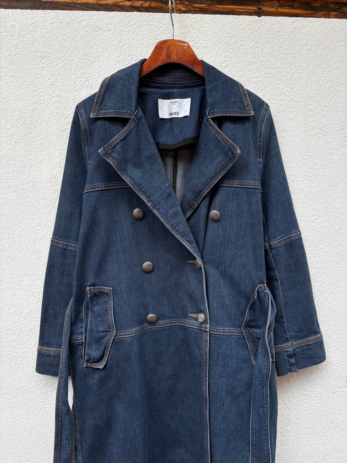 오브제 데님 트렌치코트 상품이미지7