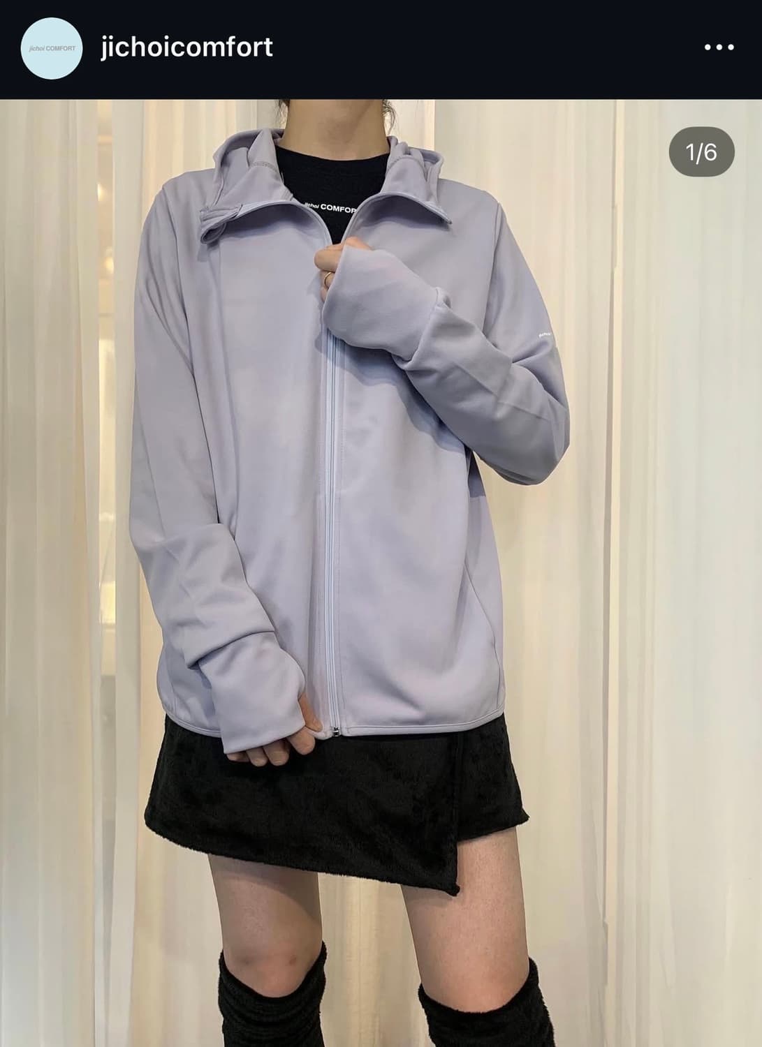 구해요 -지초이 컴포트 23-006 윈드 집 후드 -  라벤더 / 그레이 상품이미지2